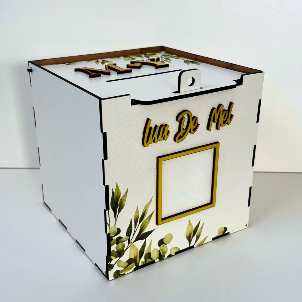 Caixa Pix Personalizada Casamento Operação Lua De Mel Corte Gravata Mdf Oliveiras em Oferta na Shopee
