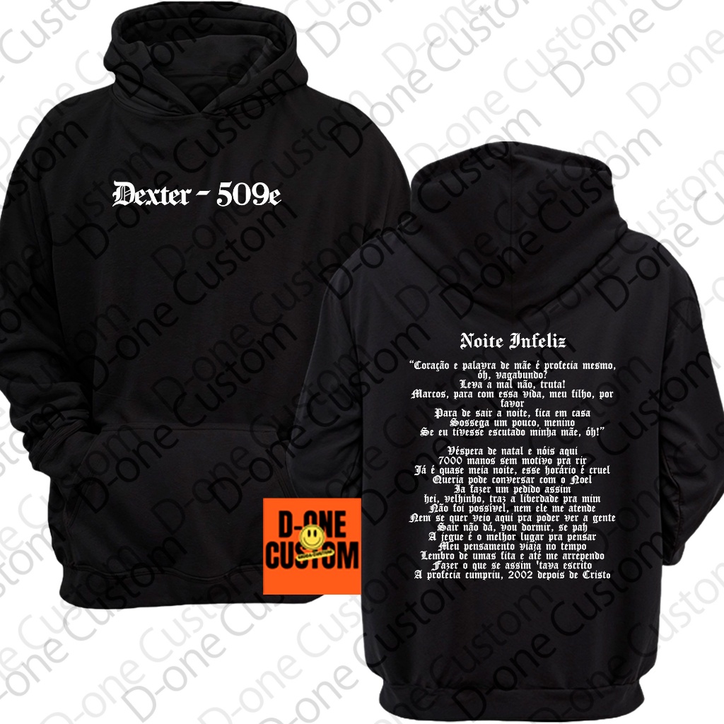 Moletom Blusa De Frio Dexter 509e Rap Estampado Costa Cultura Urbana Hip-Hop Homenagem Grupo