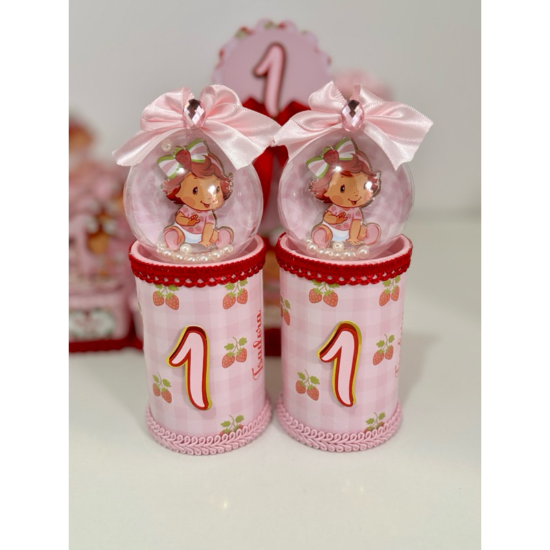 Cofrinho Personalizado Moranguinho Baby | Lembrancinha moranguinho Baby | Decoração moranguinho Baby