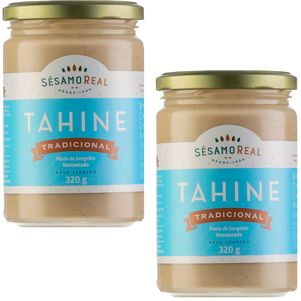 Pasta de Gergelim Descascado 320g Tahine Tradicional Creme Natural Vegano Saudável Cremoso Oferta
