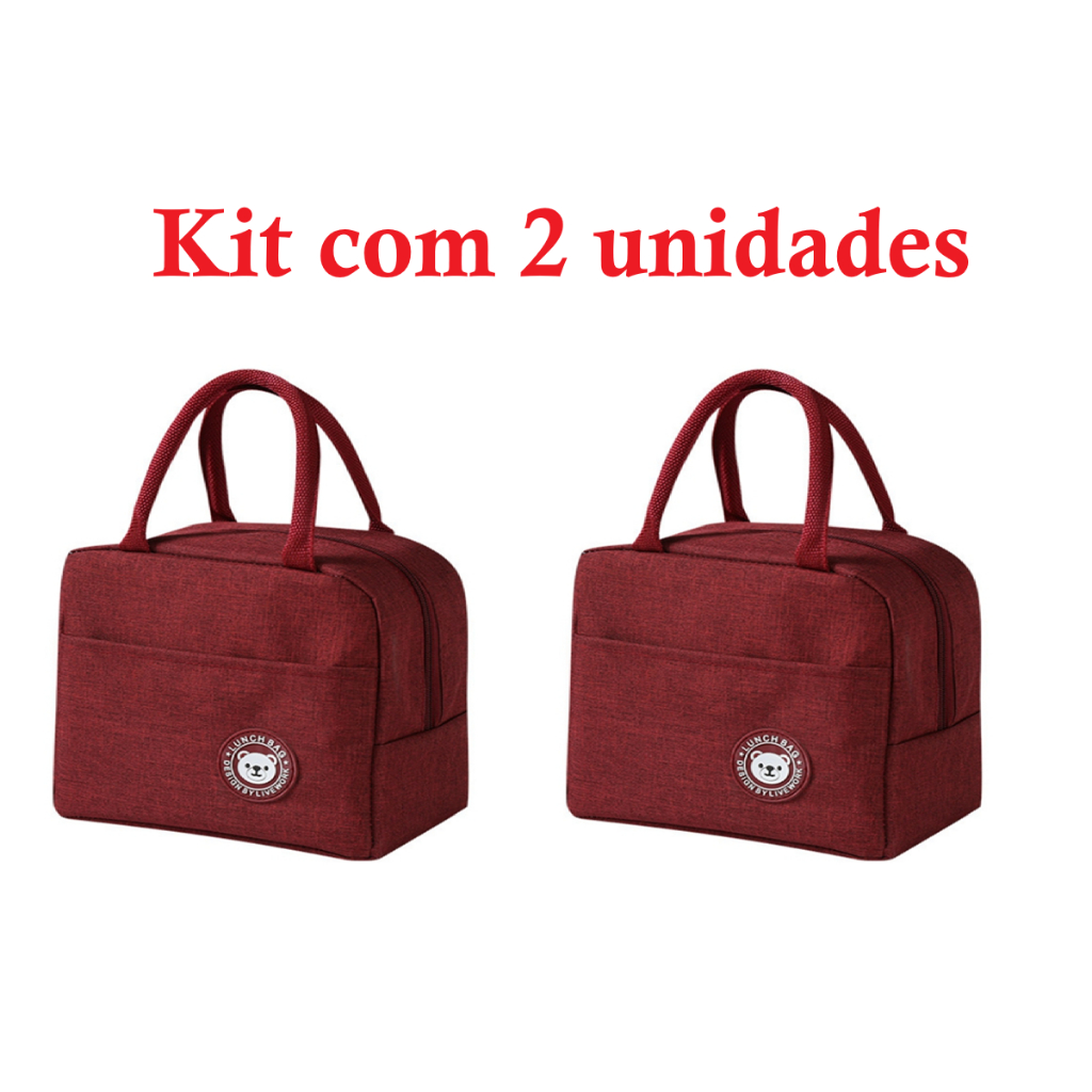 Bolsa Térmica Feminina Masculina Porta Marmita Lanche Bebida