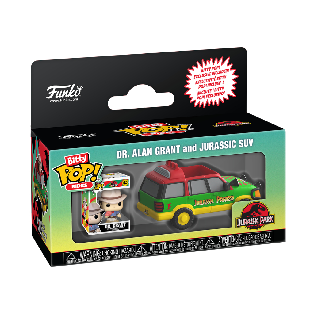 Funko Bitty Rides Dr Alan Grant and Jurassic SUV Jurassic Park