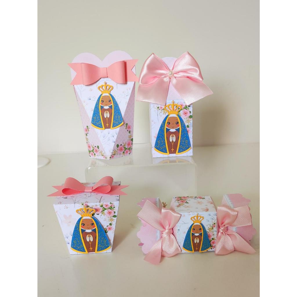 Kit Pegue Monte Personalizados Nossa Senhora Aparecida Caixinhas Lembrancinhas Aniversário/ Lembrança Nossa Senhora