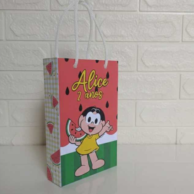 Sacolinha P MAGALI Personalizada Sacolinha Lembrancinha Aniversário MAGALI PEGUE E MONTE