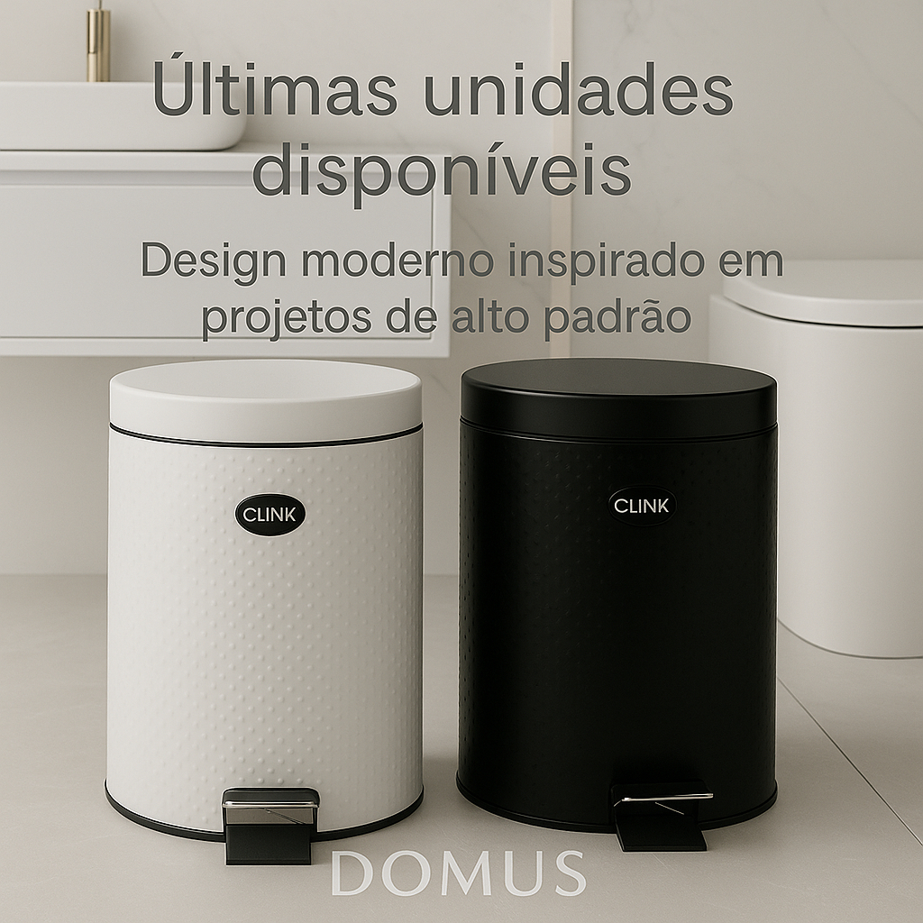 Lixeira 5 Litros e Pedal Para Casa Banheiro Cozinha em Inox Decorativa Multiuso