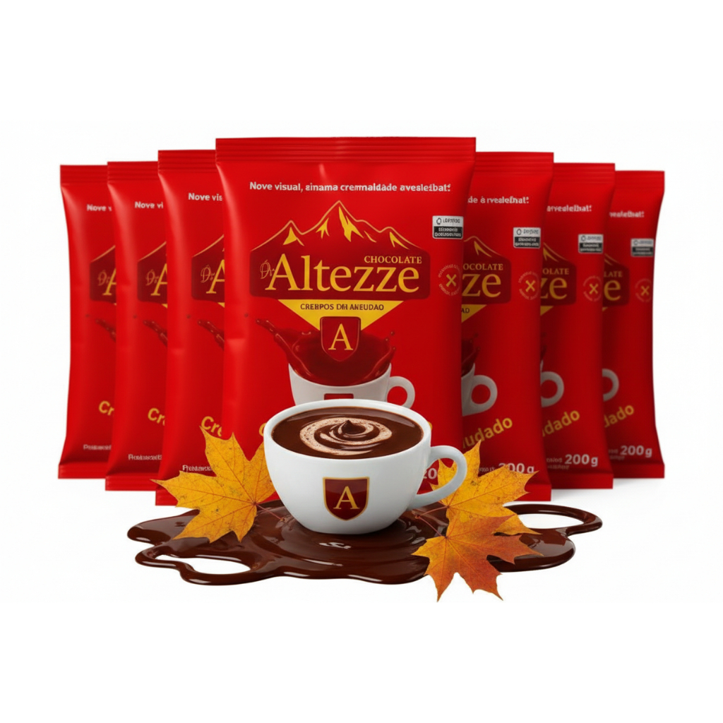 kit 5 pac x 200g CHOCOLATE QUENTE CREMOSO (original de Campos do Jordão)