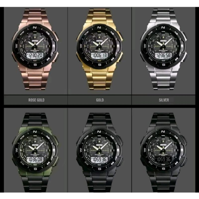 relógio Skmei 1370 homem 1/2/3 relógios militares masculino pulseira do plutônio relógio de pulso relógios de quartzo