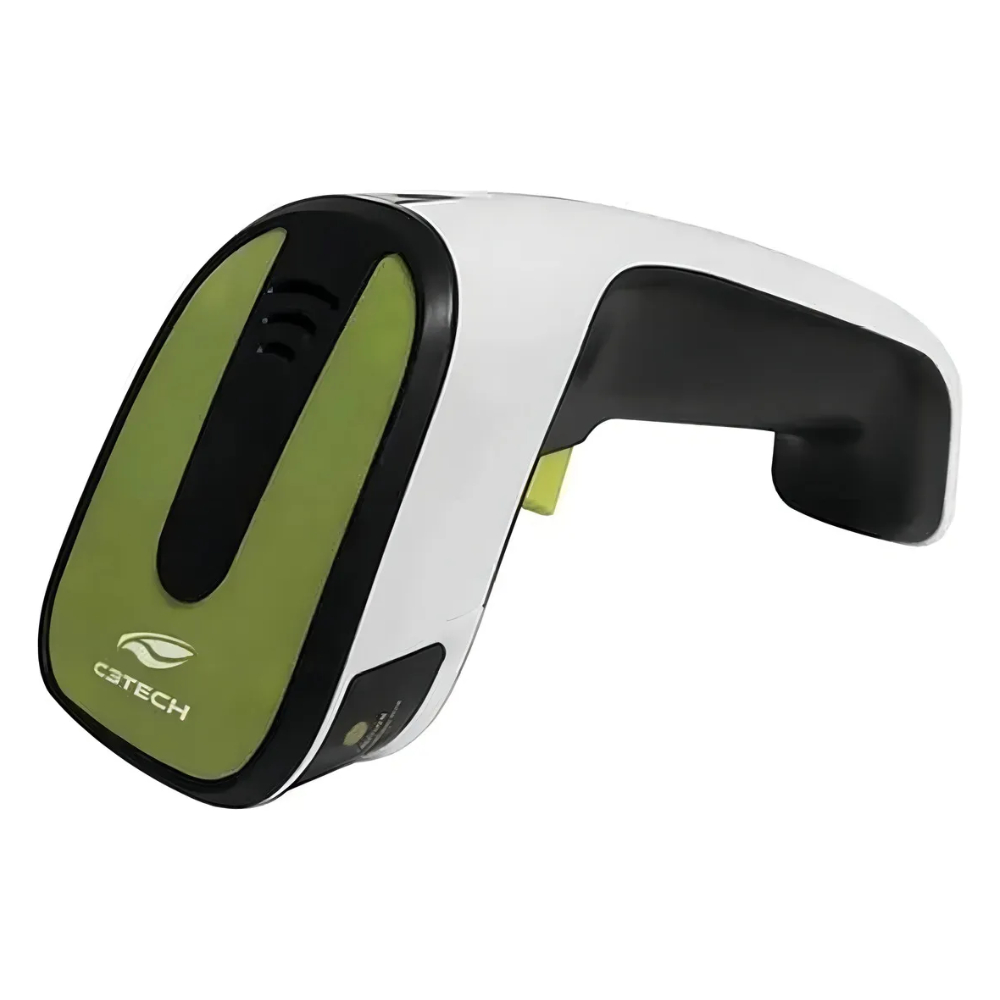 Leitor de Código de Barras USB Sem Fio C3 Tech LB-W300 1D Verde/Branco/Preto