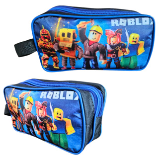Estojo Lápis Duplo Escolar Roblox 2 Divisórias Bolsos Infantil Criança Menino Azul em Oferta na Shopee