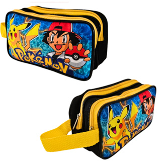 Estojo Lápis Duplo Escolar Pokémon 2 Divisórias Bolsos Infantil Pikachu Menino em Oferta na Shopee