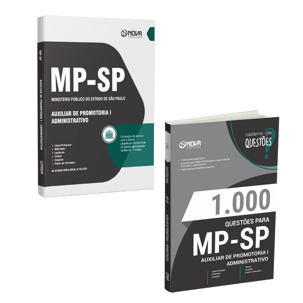 Combo MP-SP 2026 - Auxiliar de Promotoria I - Admin