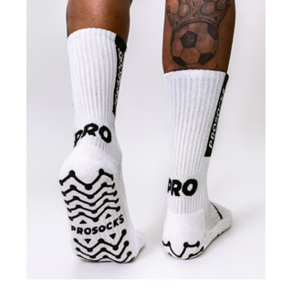 Meia Antiderrapante De Futebol ProSocks Ultragrip Branca Preta Corrida Crossfit Futsal Volei Corrida em Oferta na Shopee