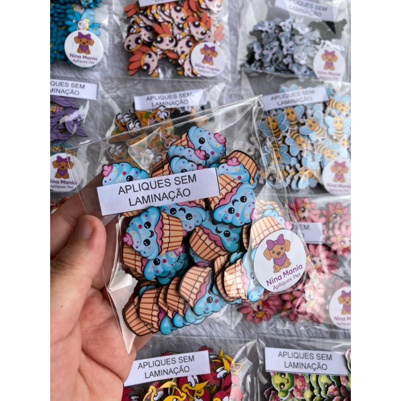 Apliques Pet Dia a Dia - 50 unidades - Sem Laminação / Com Base E.V.A. - Escolha modelo em Oferta na Shopee
