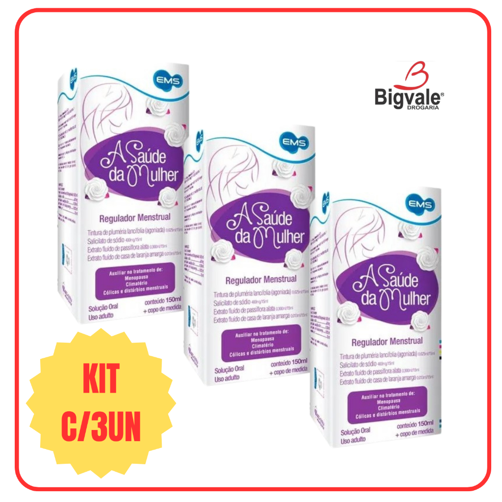 A Saúde da Mulher Regulador Menstrual 150ml + Dosador EMS em Oferta na Shopee