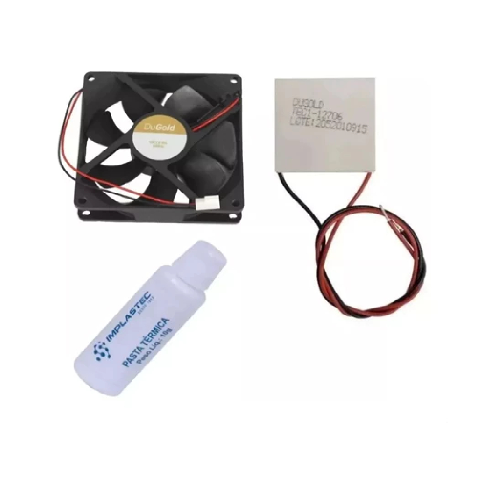 Kit Cooler Ventilador + Placa Peltier + Pasta Térmica Purificador