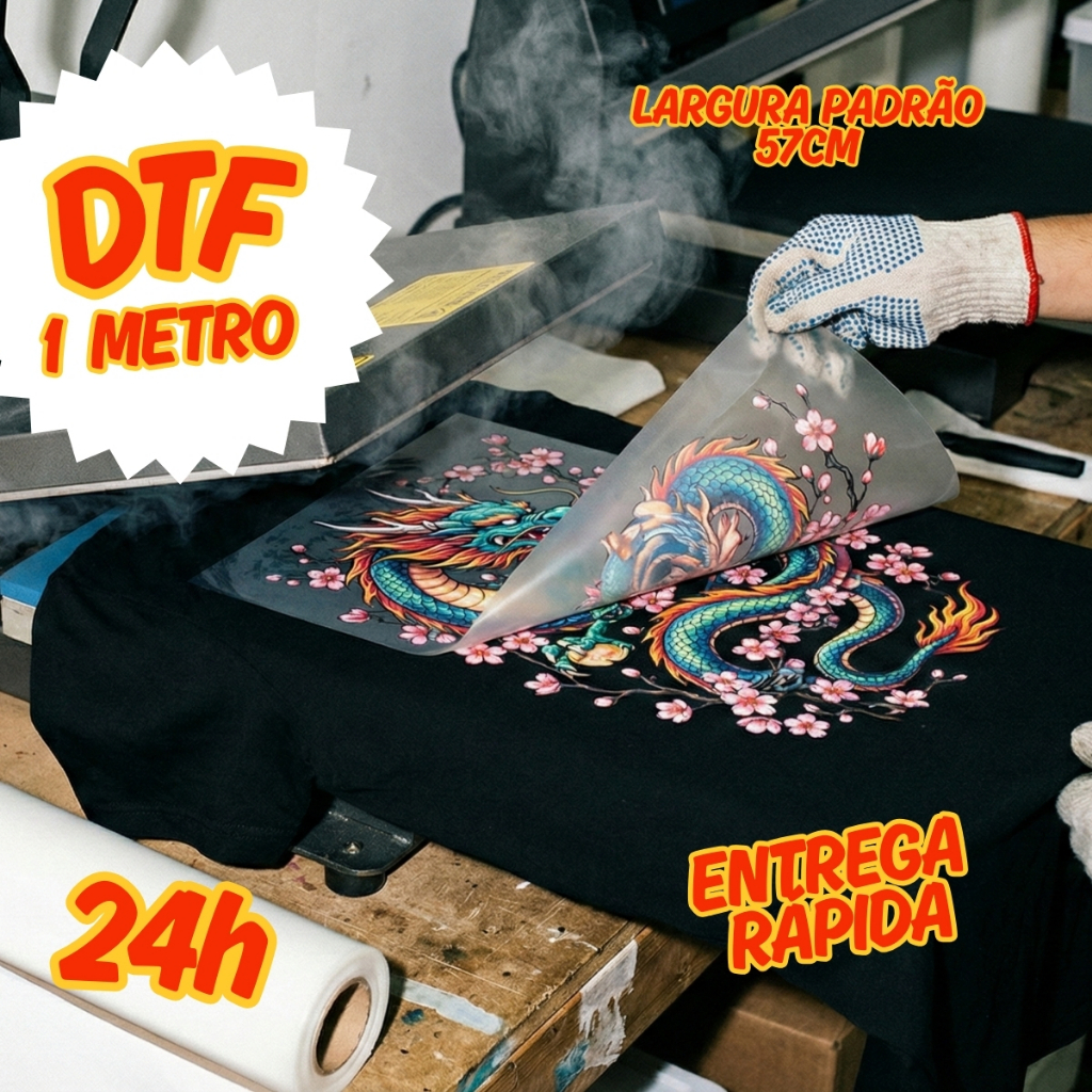 IMPRESSÃO DTF A METRO, A4 E A3 ENVIO IMEDIATO EM ATÉ 24 HORAS