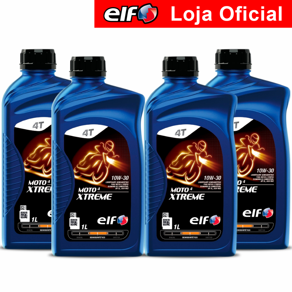 Kit 4x Óleo 10w-30 Semissintético elf Moto 4 Xtreme em Oferta na Shopee