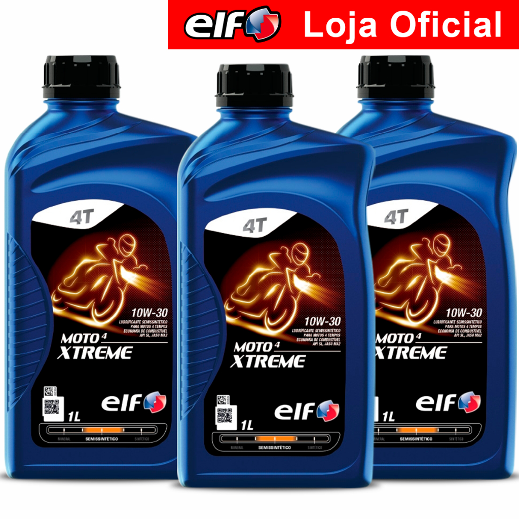 Kit 3x Óleo 10w-30 Semissintético elf Moto 4 Xtreme em Oferta na Shopee