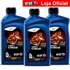 Kit 3x Óleo 10w-30 Semissintético elf Moto 4 Xtreme