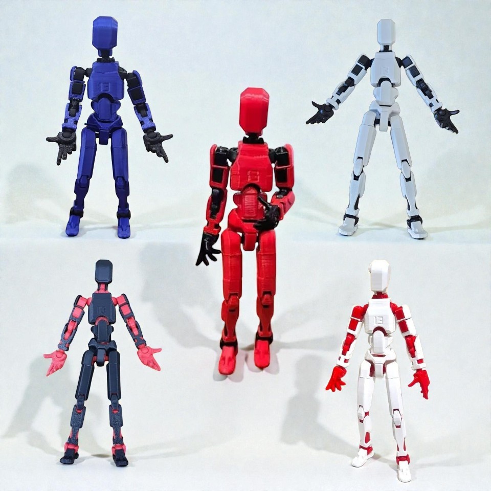 Dummy 13 – Boneco Articulado para Montagem | 14 cm | Impressão 3D | Presente Criativo