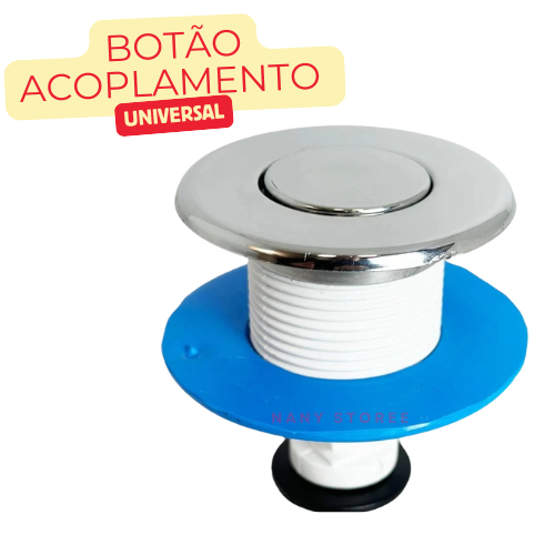 Botão Mecanismo Reparo de Acionamento Superior Caixa Acoplada Descarga Cromado 65mm | Valeplast em Oferta na Shopee