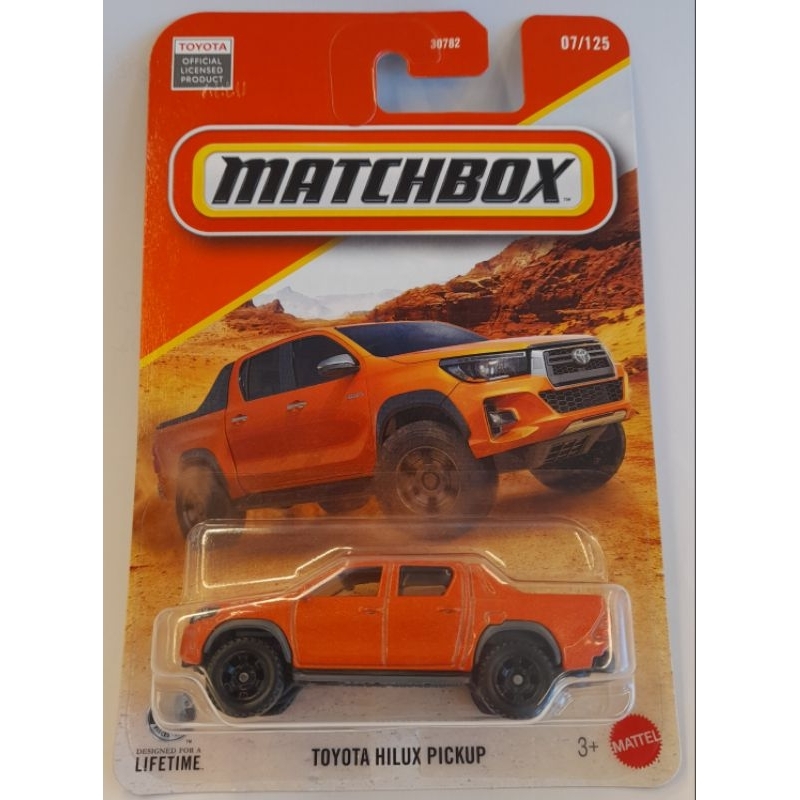 matchbox toyota hilux pickup laranja
