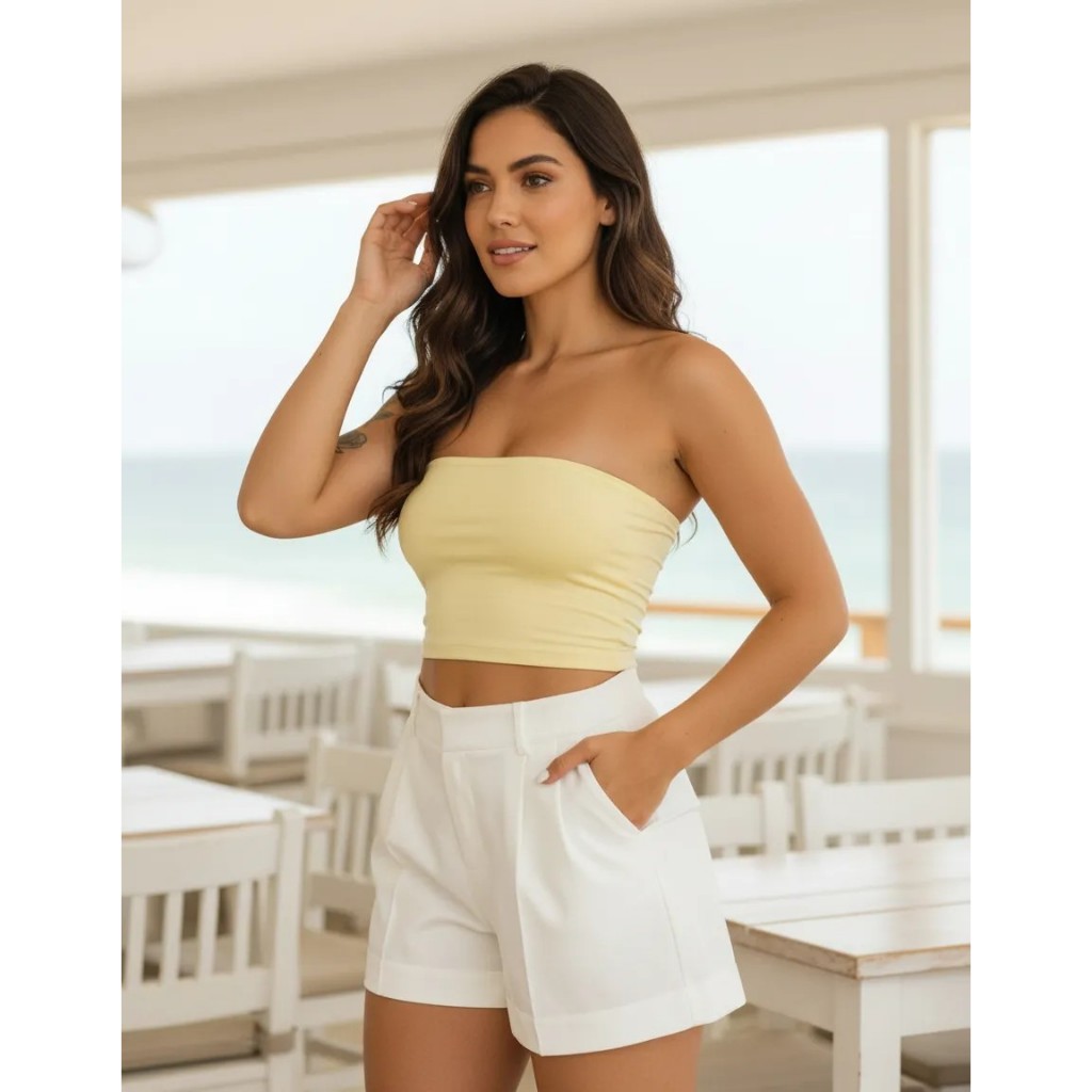 Blusa Cropped Tomara Que Caia Feminino Roupa em Suplex