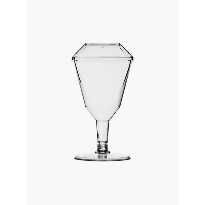 Taça Diamante Acrílica Com Tampa Para Sobremesa 160mL -  10, 20, 30 e 60 Unidades