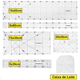 Régua Acrílica Patchwork Profissional Artesanato Corte Lanmax em Oferta na Shopee