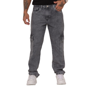 Calça Cargo Masculina Cinza Grafite Manchado em Oferta na Shopee