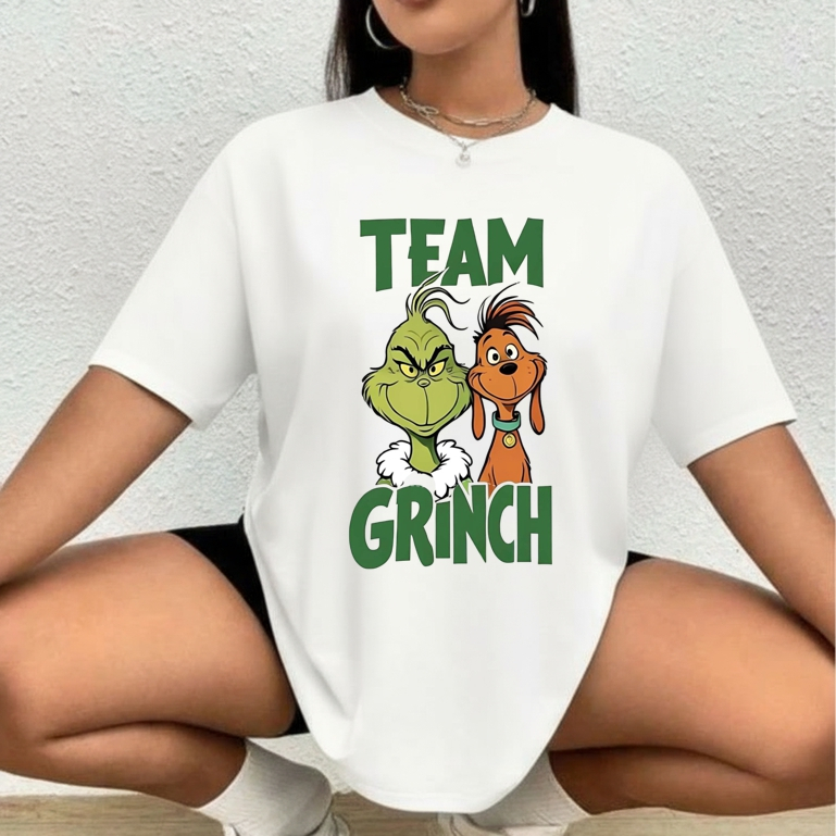 Camiseta feminina tshirt oversized algodão academia treino engraçadas memes blusinhas grinch vibes.