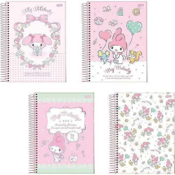 Caderno Espiral ¼ (PEQUENO) - 80 Folhas - My Melody - Jandaia em Oferta na Shopee