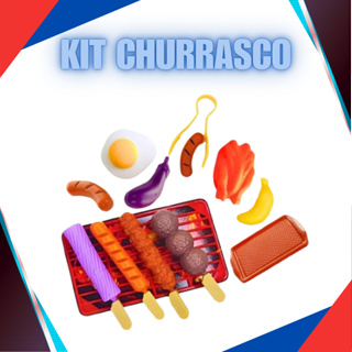 Kit 2 Brinquedos Comidinha Infantil Kit Churrasco Divertido com Espetinhos e Acessórios Completa em Oferta na Shopee