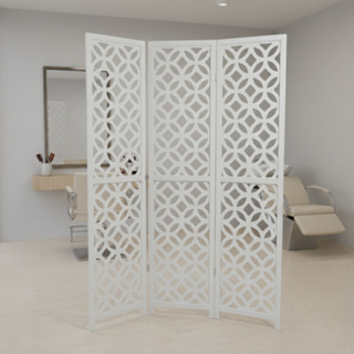 Painel Cobogó Branco MDF 6 Folhas Dobrável Biombo de Decoração Fácil Montagem em Oferta na Shopee