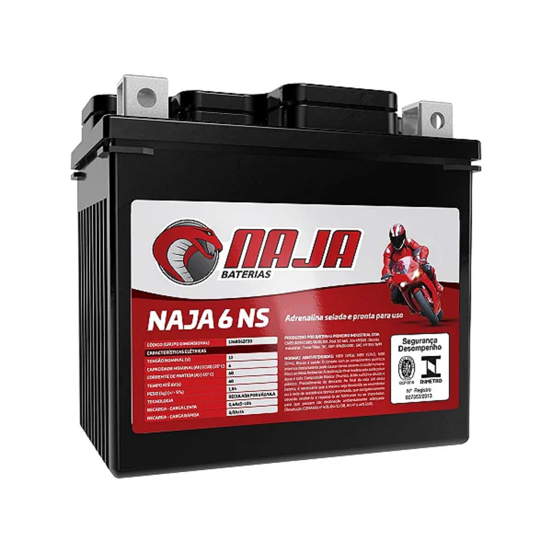 Bateria Moto Honda Elite 150 Naja Mbr 6 Ns 12v 6ah