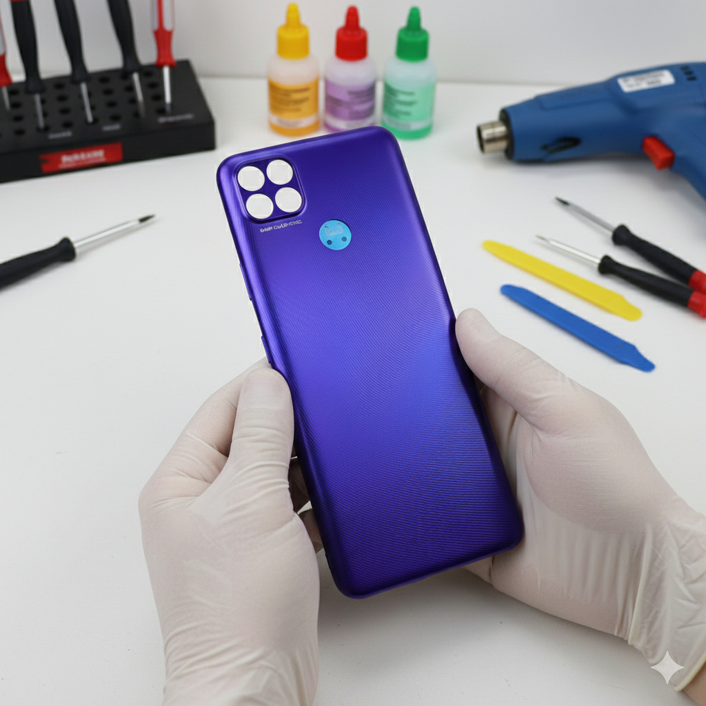 Tampa Traseira Para Motorola G9 Power Roxo XT2091 - Com botões estéticos / Sem lente