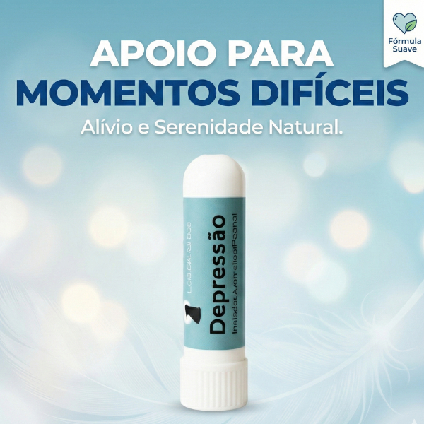Inalador Pessoal para Depressão | Óleos Essenciais Vetiver, Bergamota e Olíbano | Alívio Emocion, Ansiedade e Bem-Estar