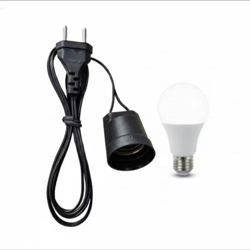 rabicho soquete com lampada extensor  para tomada BIVOLT 110V E 220V fio cobrecom tamanhos bocal e27