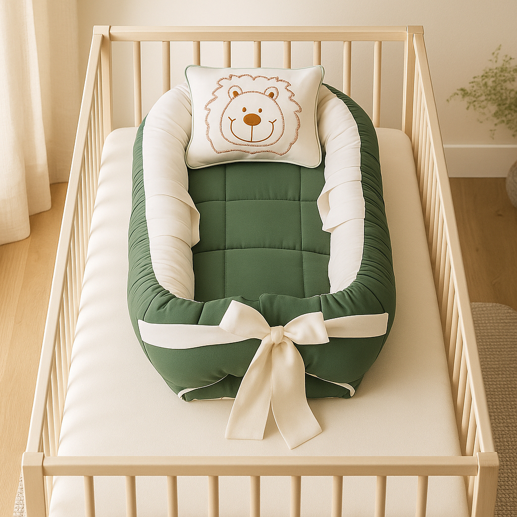 Ninho Redutor de Berço com Travesseiro para Menino e Menina – Ajustável em Oferta na Shopee