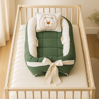 Ninho Redutor de Berço com Travesseiro para Menino e Menina – Ajustável em Oferta na Shopee