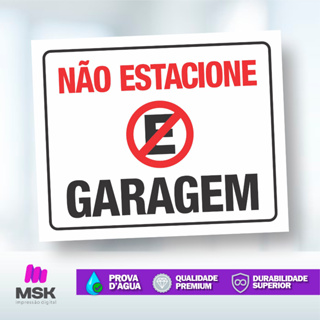Placas Proibido Estacionar Estabelecimento Comercial Sinalização Garagem em Oferta na Shopee