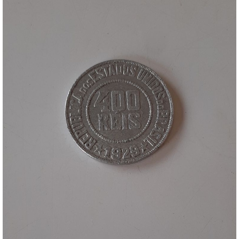 Medalha Token Moeda do Brasil  1929  Banco Paulista de Descontos S.A.  400 Réis  Aluminio  30 mm