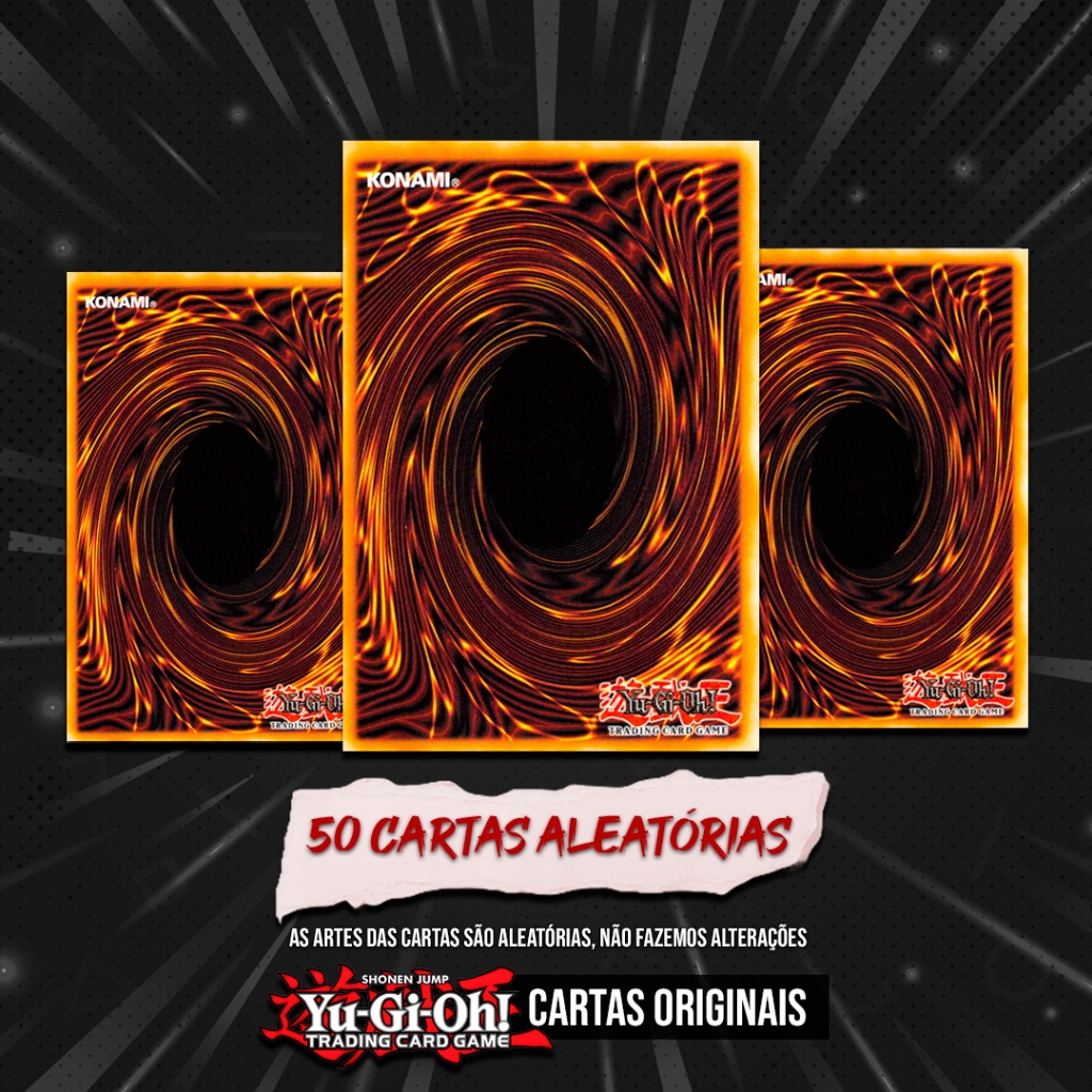 Lote de Cartas Yugioh Originais - 50 Cartas Sortidas