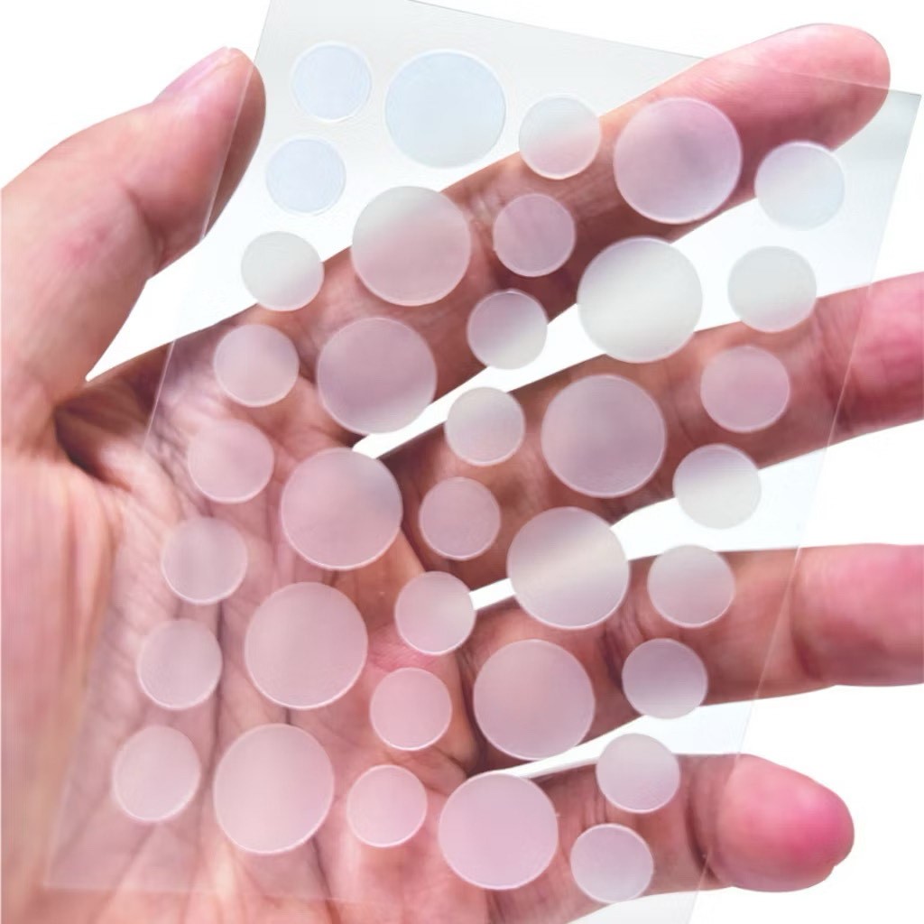 Cartela 36 Adesivo Seca Espinha Anti‑acne Invisível Dia e Noite Secativo Transparente/Cor de Pele