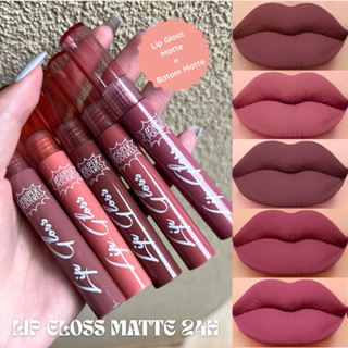 Batom Líquido Matte 24h Nude Longa Duração Rosa Marrom Barato Pigmentado Boca Maquiagem em Oferta na Shopee
