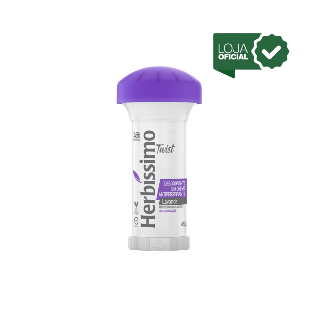 Desodorante Twist Antitranspirante Herbíssimo Lavanda 45g