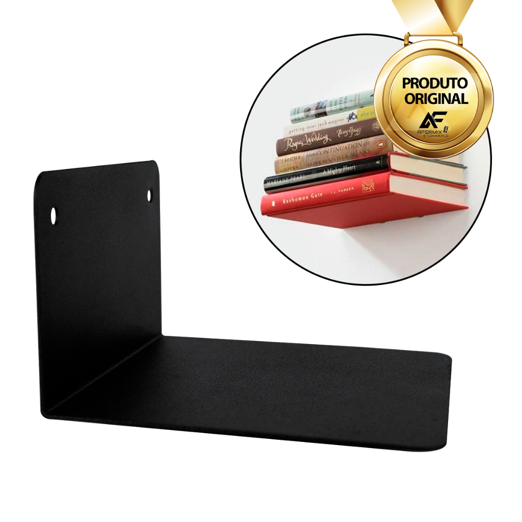 Prateleira Invisível Para Livros Suporte Reforçado De Parede em Oferta na Shopee