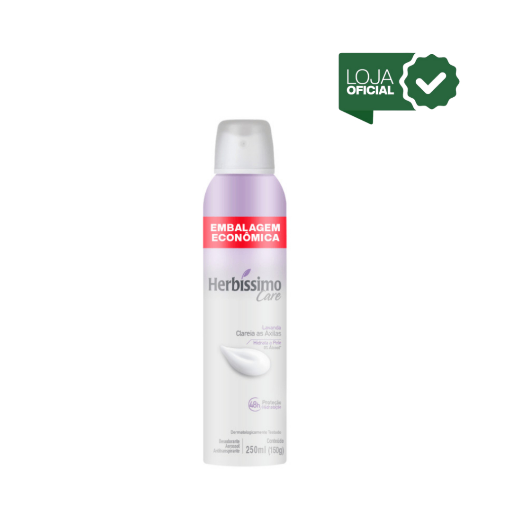 Desodorante Aerossol Antitranspirante Herbíssimo Care Lavanda 250ML