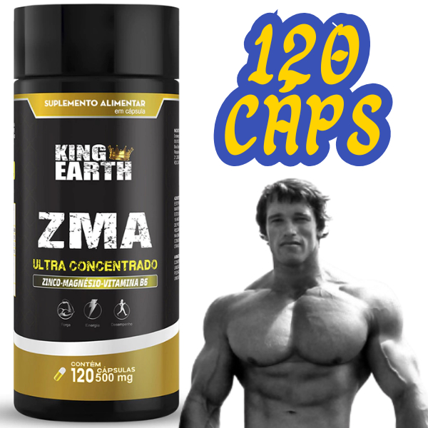 Suplemento ZMA com 120 cápsulas 500mg (Auxilia no ganho de massa magra)