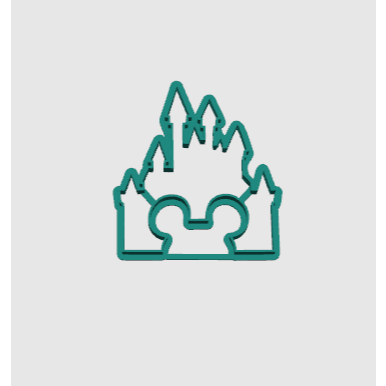 cortador castelo mickey 6cm em Oferta na Shopee